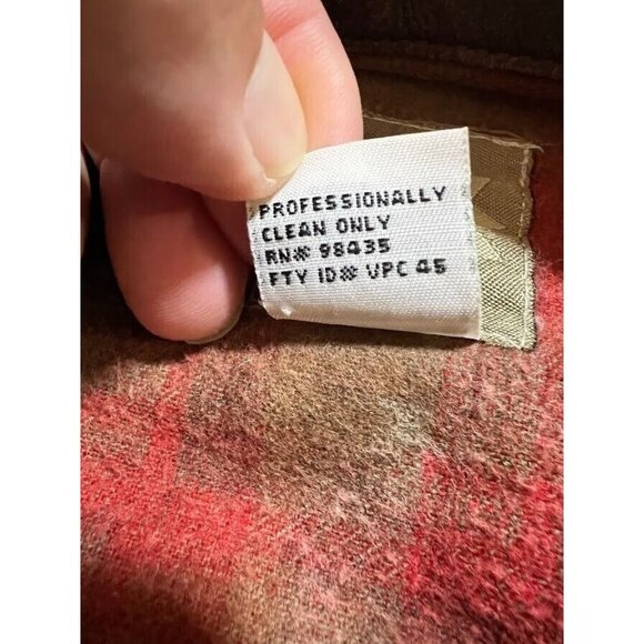 Marlboro Chore Jacket Adult 2XL Button‎ Beige Flannel Long Barn Coat Sleeve. - Picture 3 of 8